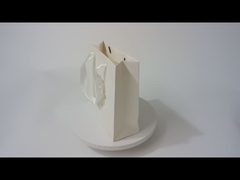 কাস্টম মুদ্রিত সাদা কাগজ উপহার ব্যাগ পাইকারি স্পট UV লোগো রিবন হ্যান্ডেল