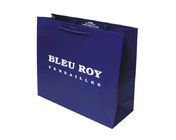 Eco Friendly Custom Printed Medium Blue Paper Party Favor Bags With Handles