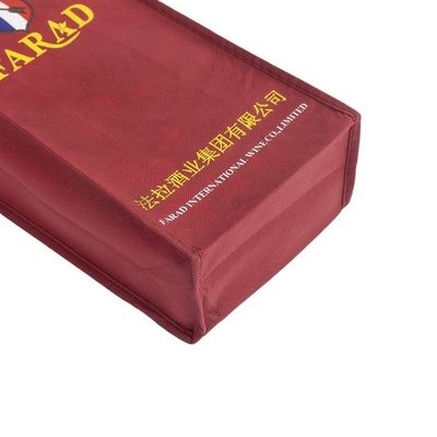 Custom printed Non Woven Wine Bottle Bags Eco-Friendly Gift Packaging For Wine & Spirits