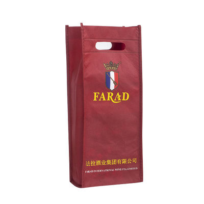 Custom printed Non Woven Wine Bottle Bags Eco-Friendly Gift Packaging For Wine & Spirits