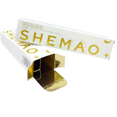 কেনা Premium Custom Paper Eyelash Mascara Boxes with Gold Foil & Embossed Logo – Luxury Cosmetic Paper Packaging online manufacture