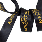 Double Sided Custom Printed Ribbon Rolls Black Color Non Faded 10mm 12mm