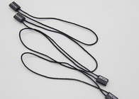 Custom White Foil Logo Black Plastic Tags Small Plastic Hangtags Single End String