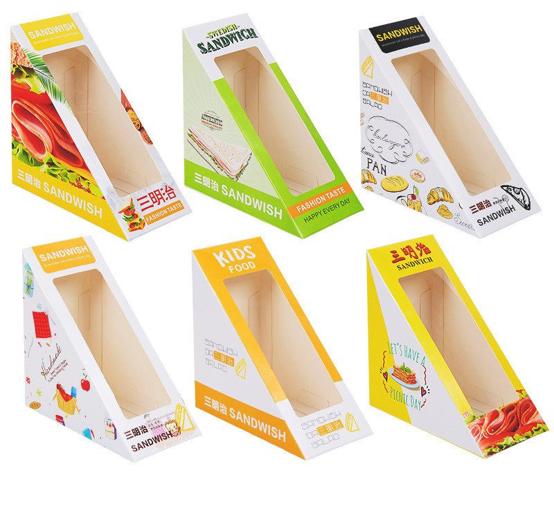 Custom Printing Sandwich Paper Color Box Packaging With Window Manufacturer
