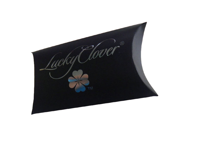 Custom Black Paper Pillow Color Box Printing With Silver Foil Stamping Logo