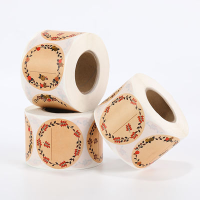Custom Printed Kraft Paper Stickers Eco-Friendly Custom Logo Stickers Manufacturer