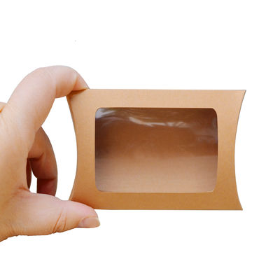 ভালো দাম কাস্টম প্রিন্টেড ক্রাফট পেপার বালিশ বক্স উইন্ডো সহ – উপহার ও খুচরা বিক্রয়ের জন্য পরিবেশ-বান্ধব প্যাকেজিং অনলাইন